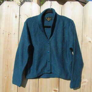 Vintage Leo Peressi Blue Cardigan Sweater Size XL